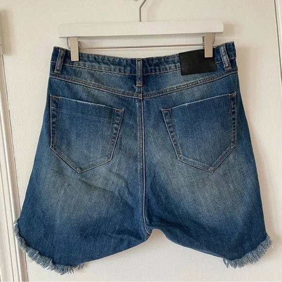 One Teaspoon NWOT Frankies Low-Slung Drop Rise Baggy Denim Boyfriend Shorts 4 - Picture 4 of 10